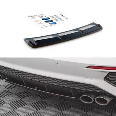 SOTTODIFFUSORE CENTRALE NERO LUCIDO MAXTON DESIGN PER AUDI S3 8Y SPORTBACK