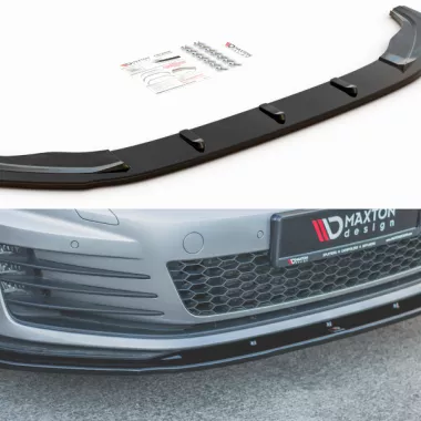 LAMA SOTTOPARAURTI ANTERIORE V.1 MAXTON DESIGN PER VW GOLF MK7 GTD NERO OPACO