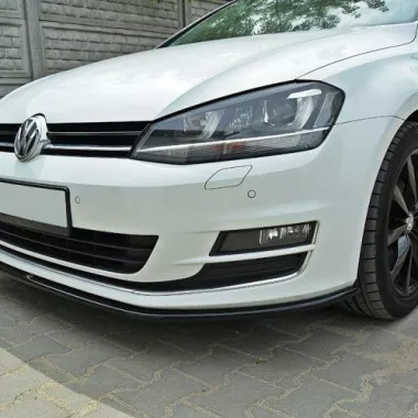 SPLITTER ANTERIORE MAXTON DESIGN PER VW GOLF MK7 STANDARD NERO LUCIDO
