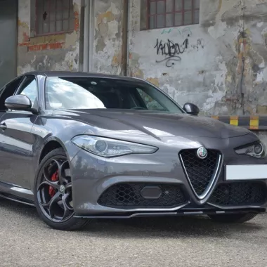 LAMA SOTTOPARAURTI ANTERIORE V1 MAXTON DESIGN PER ALFA ROMEO GIULIA VELOCE NERO OPACO