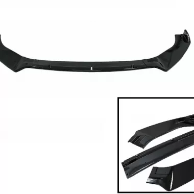 LAMA SOTTOPARAURTI ANTERIORE NERA LUCIDA PER VW GOLF MK 7.5 (STANDARD)