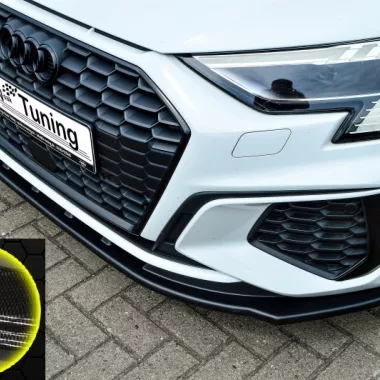 LAMA SOTTOPARAURTI ANTERIORE PER AUDI S3 / A3 8Y S-LINE SEDAN CARBON LOOK INGO NOAK TUNING