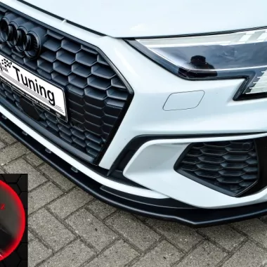 LAMA SOTTOPARAURTI ANTERIORE PER AUDI S3 / A3 8Y S-LINE SEDAN NERO LUCIDO INGO NOAK TUNING