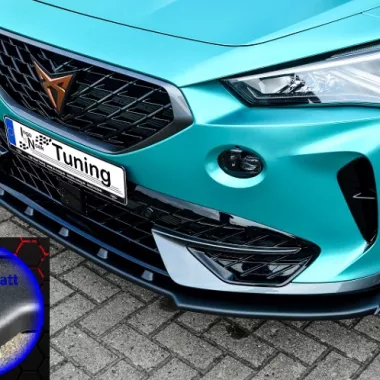 LAMA SOTTOPARAURTI ANTERIORE CON ALETTE PER CUPRA FORMENTOR NERO OPACO INGO NOAK TUNING