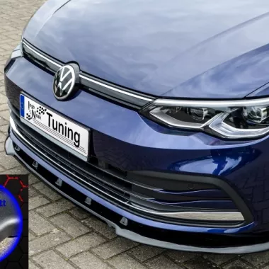 LAMA SOTTOPARAURTI ANTERIORE VW GOLF MK8 NERO OPACO INGO NOAK TUNING