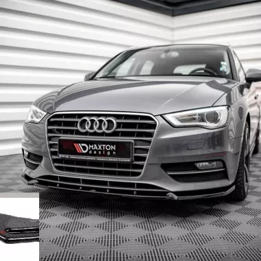 LAMA SOTTOPARAURTI ANTERIORE MAXTON DESIGN PER AUDI A3 8V SPORTBACK PRE RESTYLING NO S-LINE CARBON LOOK