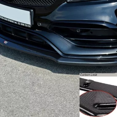 LAMA SOTTOPARAURTI ANTERIORE V.1 MAXTON DESIGN PER MERCEDES CLASSE A W176 AMG FACELIFT CARBON LOOK