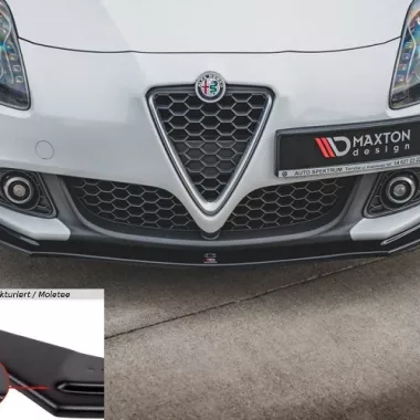 LAMA SOTTOPARAURTI ANTERIORE V.1 MAXTON DESIGN PER ALFA ROMEO GIULIETTA FACELIFT NERO OPACO