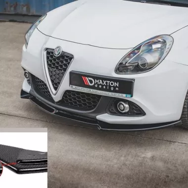 LAMA SOTTOPARAURTI ANTERIORE V.2 MAXTON DESIGN PER ALFA ROMEO GIULIETTA FACELIFT CARBON LOOK