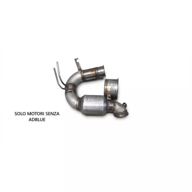 SCARICO DOWNPIPE 100/200 CELLE IN ACCIAIO INOX PER AUDI A3 8V 1.6 / 2.0 TDI (NO ADBLUE)