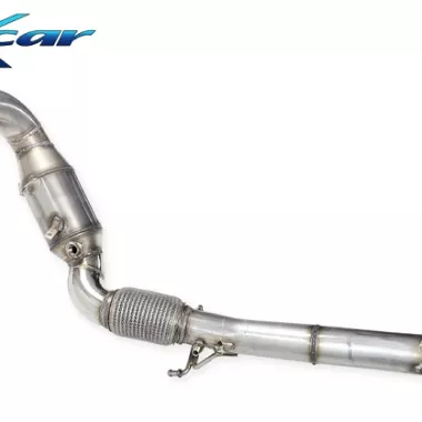 SCARICO DOWNPIPE CON KAT 200 CELLE INOXCAR PER CUPRA LEON 2.0 TSI 300CV CON GPF (LINEA 76MM)