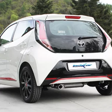 SCARICO FINALE SPORTIVO SILENZIATO INOXCAR OVALE PER TOYOTA AYGO 1.0 69CV