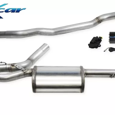 SCARICO FINALE SPORTIVO SILENZIATO RACING BLACK CERAMIC CON VALVOLA INOXCAR PER BMW SERIE 1 F40 116i/118i 1.5T (DOPPIA USCITA)