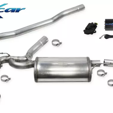 SCARICO FINALE SPORTIVO SILENZIATO RACING BLACK CERAMIC CON VALVOLA INOXCAR PER BMW SERIE 1 F40 116i/118i 1.5T (USCITA QUADRUPLA)