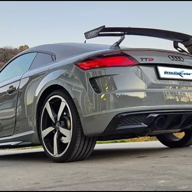 SCARICO FINALE SPORTIVO SILENZIATO RACING BLACK CERAMIC CON VALVOLA INOXCAR PER AUDI TT 8S 45TFSI 245CV 2WD COUPE' (CON GPF)