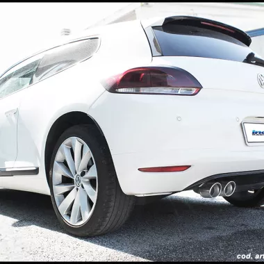 SCARICO FINALE SPORTIVO SILENZIATO X-RACE INOXCAR PER VW SCIROCCO MK3 1.4 TSI 160CV (DOPPIA USCITA Ø 80MM)