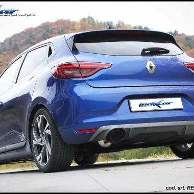 SCARICO FINALE SPORTIVO SILENZIATO BLACK CERAMIC INOXCAR PER RENAULT CLIO 5 1.3 TCE 131CV