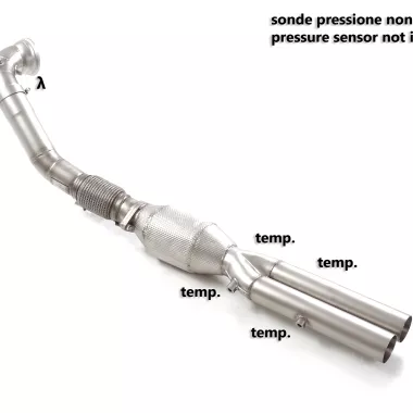 SCARICO SPORTIVO DOWNPIPE CON KAT 200 CELLE RAGAZZON PER AUDI RS3 8Y SPORTBACK