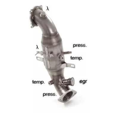 SCARICO SPORTIVO DOWNPIPE CON KAT 300 CELLE RAGAZZON PER ALFA ROMEO STELVIO 2.0 TURBO Q4 280CV (POST 09/2018)