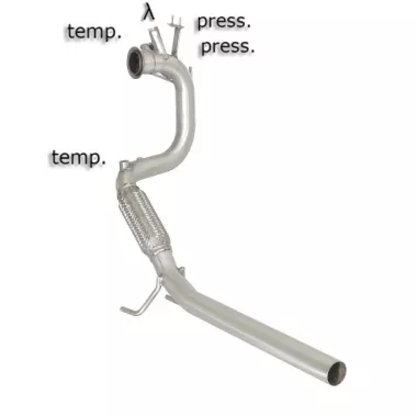 SCARICO SPORTIVO DOWNPIPE DIRETTO RAGAZZON PER VW POLO 6R 1.6 TDI