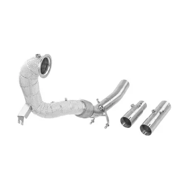 SCARICO SPORTIVO DOWNPIPE DIRETTO ALPHA COMPETITION PER VW GOLF MK8 GTI (CON SCUDO TERMICO)