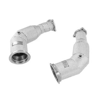 SCARICO SPORTIVO DOWNPIPE DIRETTO ALPHA COMPETITION PER AUDI RS4 B9 (CON SCUDO TERMICO) (NO OPF/GPF)