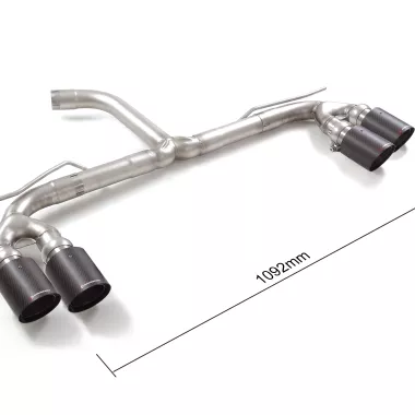 SCARICO FINALE SPORTIVO DIRETTO CARBON SHOT RAGAZZON PER AUDI A3 8Y 35 TFSI SPORTBACK (QUADRUPLA USCITA A VISTA)