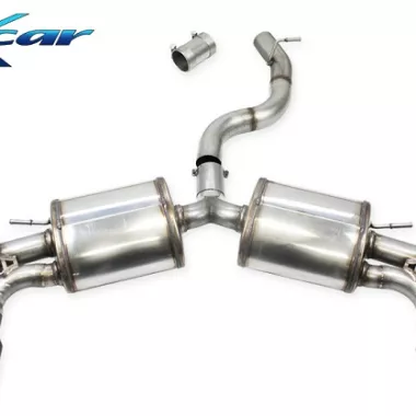 SCARICO FINALE SPORTIVO SILENZIATO RACING BLACK CON VALVOLA INOXCAR PER AUDI S3 8Y SPORTBACK (2 SILENZIATORI)