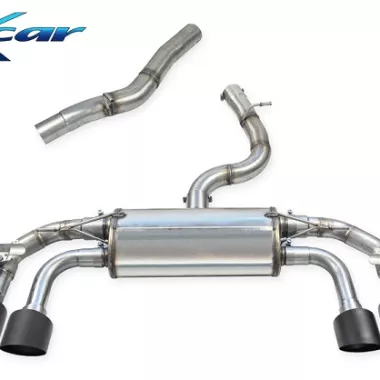 SCARICO SPORTIVO CATBACK RACING BLACK CERAMIC CON VALVOLA INOXCAR PER VW GOLF MK8 R