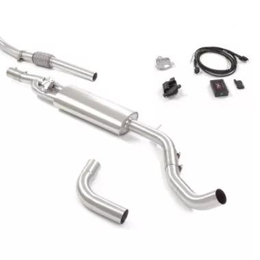 SCARICO KIT FLESSIBILE + CENTRALE INOX CON VALVOLA PER ABARTH 500 / 595 / 695 1.4 T-JET