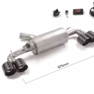 SCARICO FINALE SPORTIVO SILENZIATO CARBON SHOT + VALVOLA RAGAZZON PER TOYOTA YARIS GR MK4 1.6 261CV (QUADRUPLA USCITA)