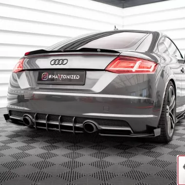 SOTTODIFFUSORE STREET PRO MAXTON DESIGN PER AUDI TT 8S CON S-LINE PRE-RESTYLING (ROSSO E NERO)