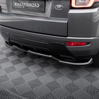 SOTTODIFFUSORE POSTERIORE CON BARRE VERTICALI PER LAND ROVER RANGE ROVER EVOQUE HSE DYNAMIC MK1 FACELIFT NERO LUCIDO MAXTON DESIGN