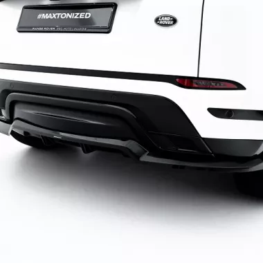 SOTTODIFFUSORE POSTERIORE CON BARRE VERTICALI PER LAND ROVER RANGE ROVER EVOQUE DYNAMIC MK2 NERO LUCIDO MAXTON DESIGN