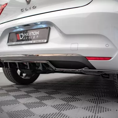 SOTTODIFFUSORE POSTERIORE PER RENAULT CLIO MK5 PRE-RESTYLING STANDARD NERO LUCIDO MAXTON DESIGN