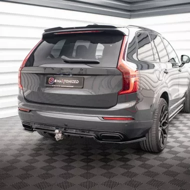 SOTTODIFFUSORE POSTERIORE CON BARRE VERTICALI PER VOLVO XC90 R-DESIGN MK2/MK2 RESTYLING NERO LUCIDO MAXTON DESIGN