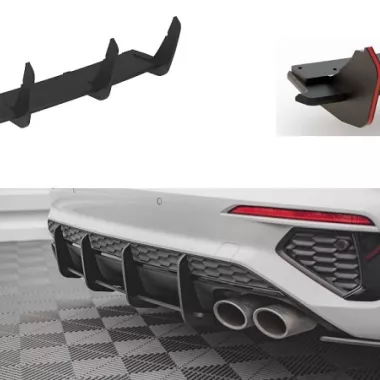 SOTTODIFFUSORE STREET PRO MAXTON DESIGN PER AUDI S3 8Y SPORTBACK (ROSSO E NERO)