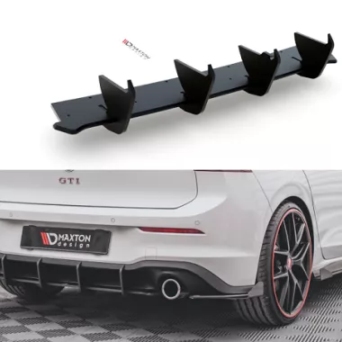 SOTTODIFFUSORE RACING V.1 MAXTON DESIGN PER VW GOLF MK8 GTI (NERO)
