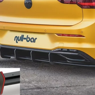 SOTTODIFFUSORE RACING V.1 MAXTON DESIGN PER VW GOLF MK8 STANDARD NERO-ROSSO