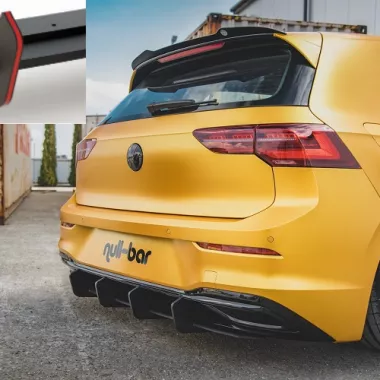 SOTTODIFFUSORE RACING V.2 MAXTON DESIGN PER VW GOLF MK8 STANDARD NERO-ROSSO