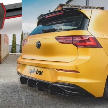 SOTTODIFFUSORE RACING V.2 MAXTON DESIGN PER VW GOLF MK8 STANDARD ROSSO