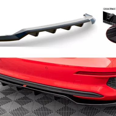 SOTTODIFFUSORE POSTERIORE PER AUDI A3 8Y SPORTBACK (NO S-LINE) NERO LUCIDO MAXTON DESIGN