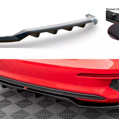 SOTTODIFFUSORE POSTERIORE PER AUDI A3 8Y SPORTBACK (NO S-LINE) NERO OPACO MAXTON DESIGN