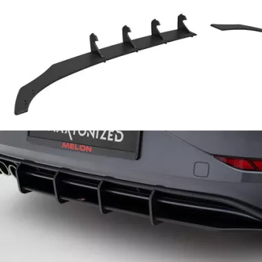 SOTTODIFFUSORE STREET PRO MAXTON DESIGN PER VW POLO AW GTI RESTYLING (NERO)