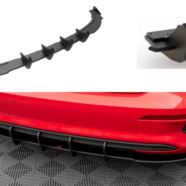 SOTTODIFFUSORE STREET PRO + FLAPS MAXTON DESIGN PER AUDI A3 8Y SPORTBACK (NO S-LINE) (NERO)