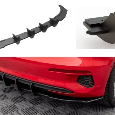 SOTTODIFFUSORE STREET PRO MAXTON DESIGN PER AUDI A3 8Y SPORTBACK (NO S-LINE) (ROSSO E NERO)