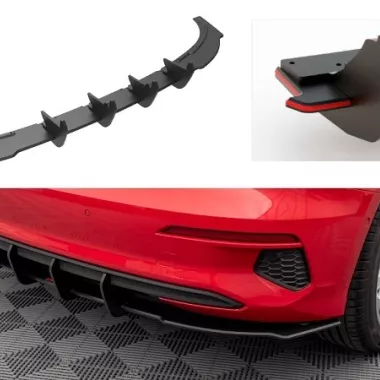 SOTTODIFFUSORE STREET PRO MAXTON DESIGN PER AUDI A3 8Y SPORTBACK (NO S-LINE) (ROSSO)