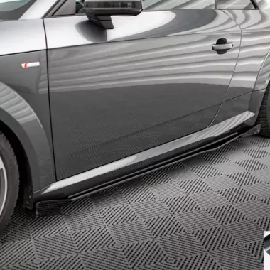 COPPIA SOTTOMINIGONNE + FLAPS STREET PRO MAXTON DESIGN PER AUDI TT 8S CON S-LINE PRE-RESTYLING (NERE)