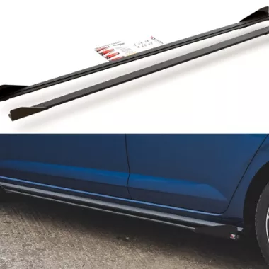 COPPIA SOTTOMINIGONNE + FLAPS STREET PRO MAXTON DESIGN PER VW POLO AW GTI PRE-RESTYLING (NERE)