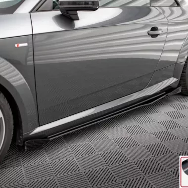 COPPIA SOTTOMINIGONNE + FLAPS STREET PRO MAXTON DESIGN PER AUDI TT 8S CON S-LINE PRE-RESTYLING (BORDO ROSSO)